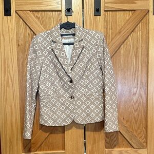 Calvin Klein Tan Patterned Women's Blazer